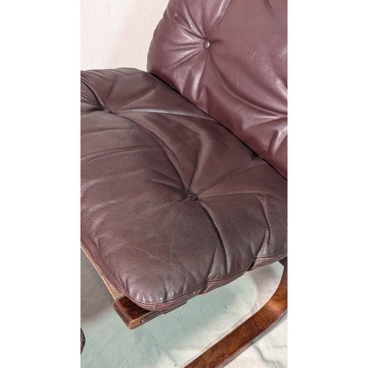 Ingmar Relling Westnofa Siesta Lounge Chair Pair + Ottoman Oxblood Leather MCM
