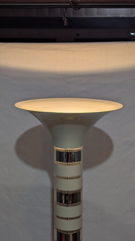 Postmodern Cream & Gold Stacked Skyscraper Floor Lamp