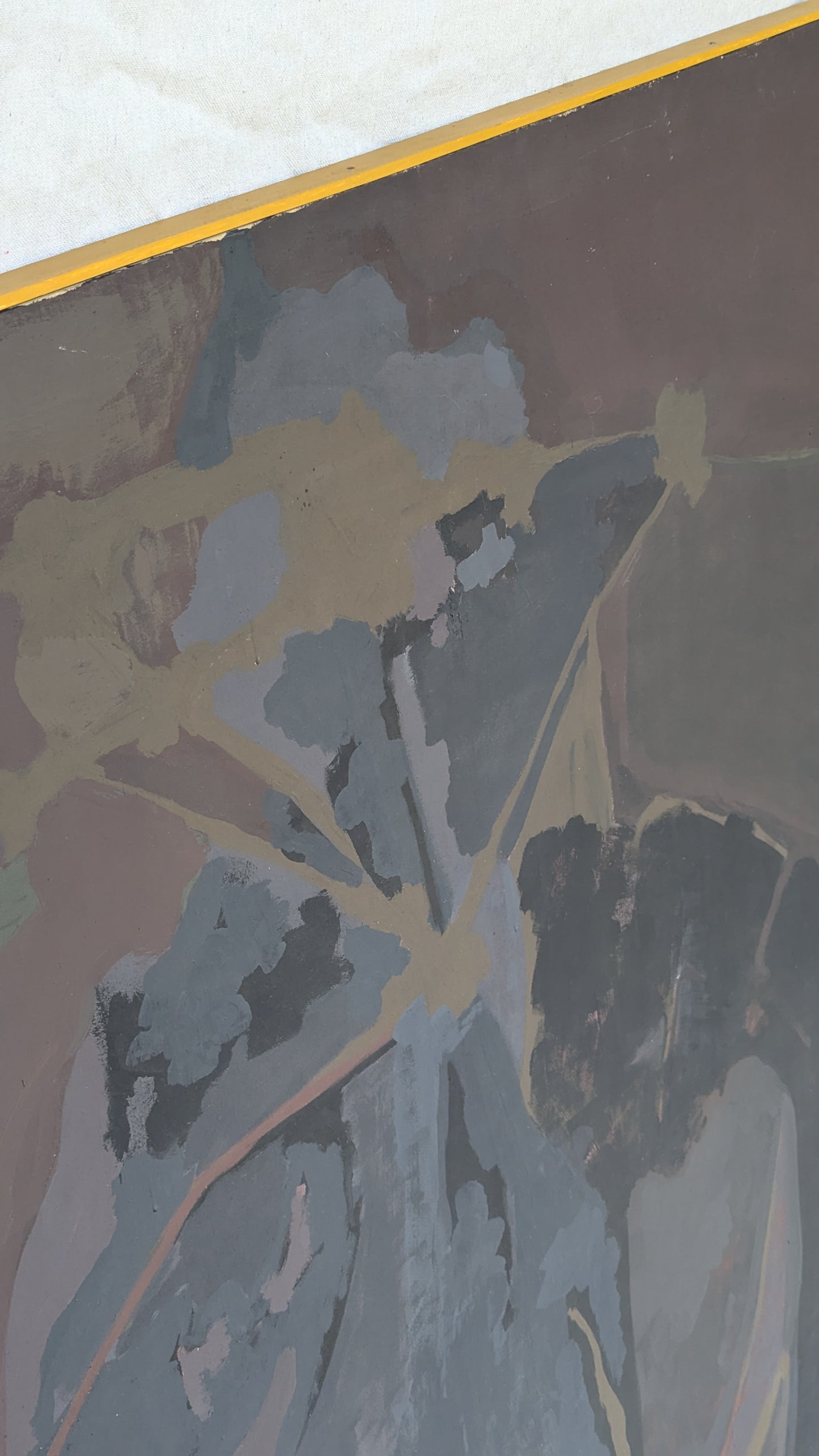 Monumental 60" California School Abstract Painting c. 1970s