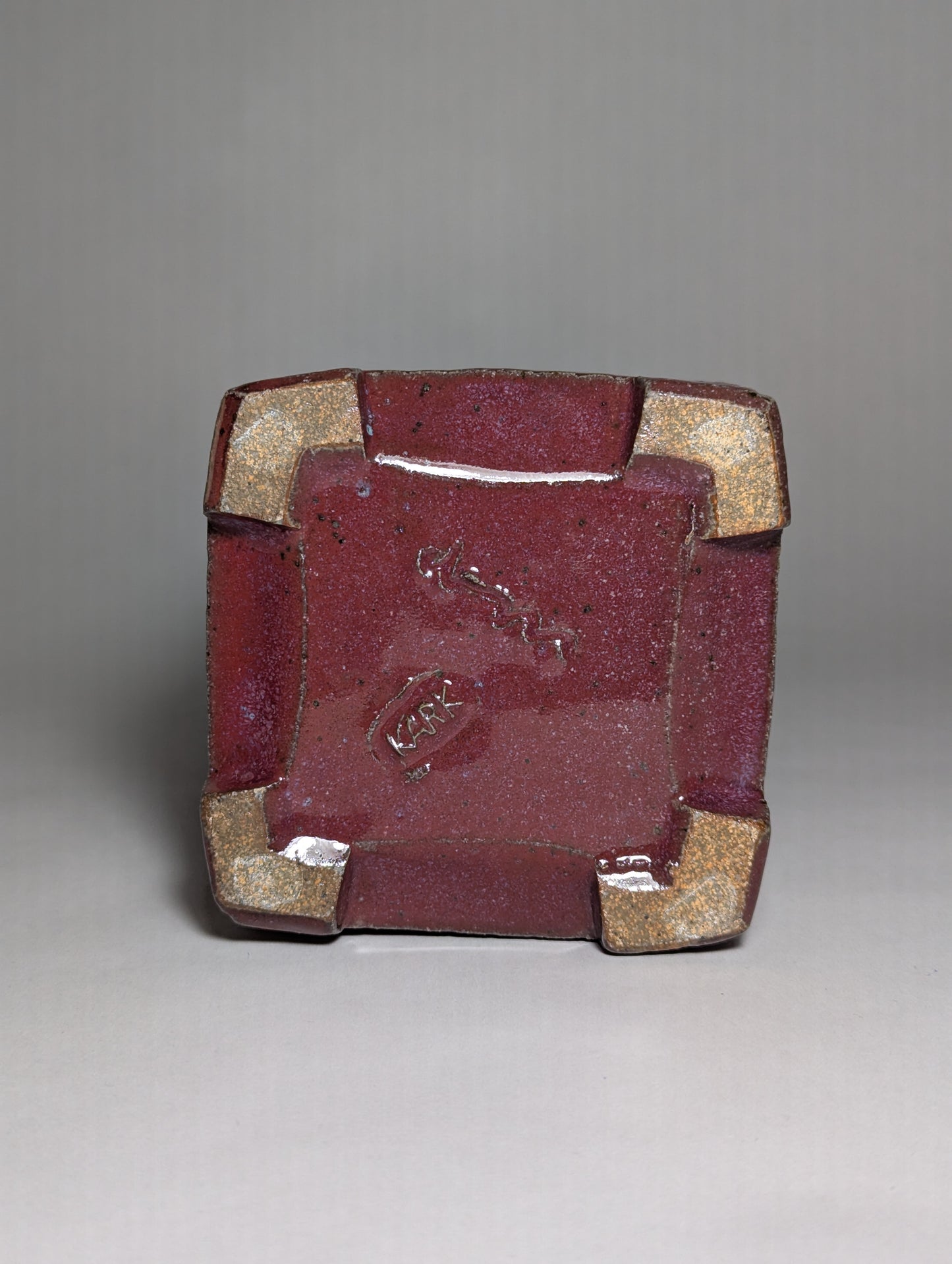 Bruno Kark Oxblood Slab Vase | Bay Area Studio Pottery | Ikebana