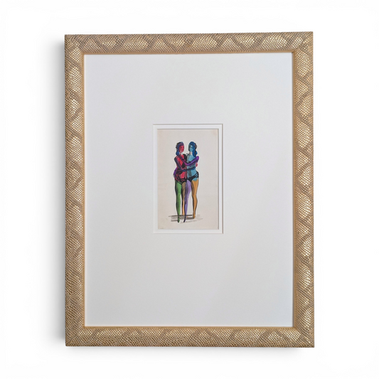Modernist Embracing Figures