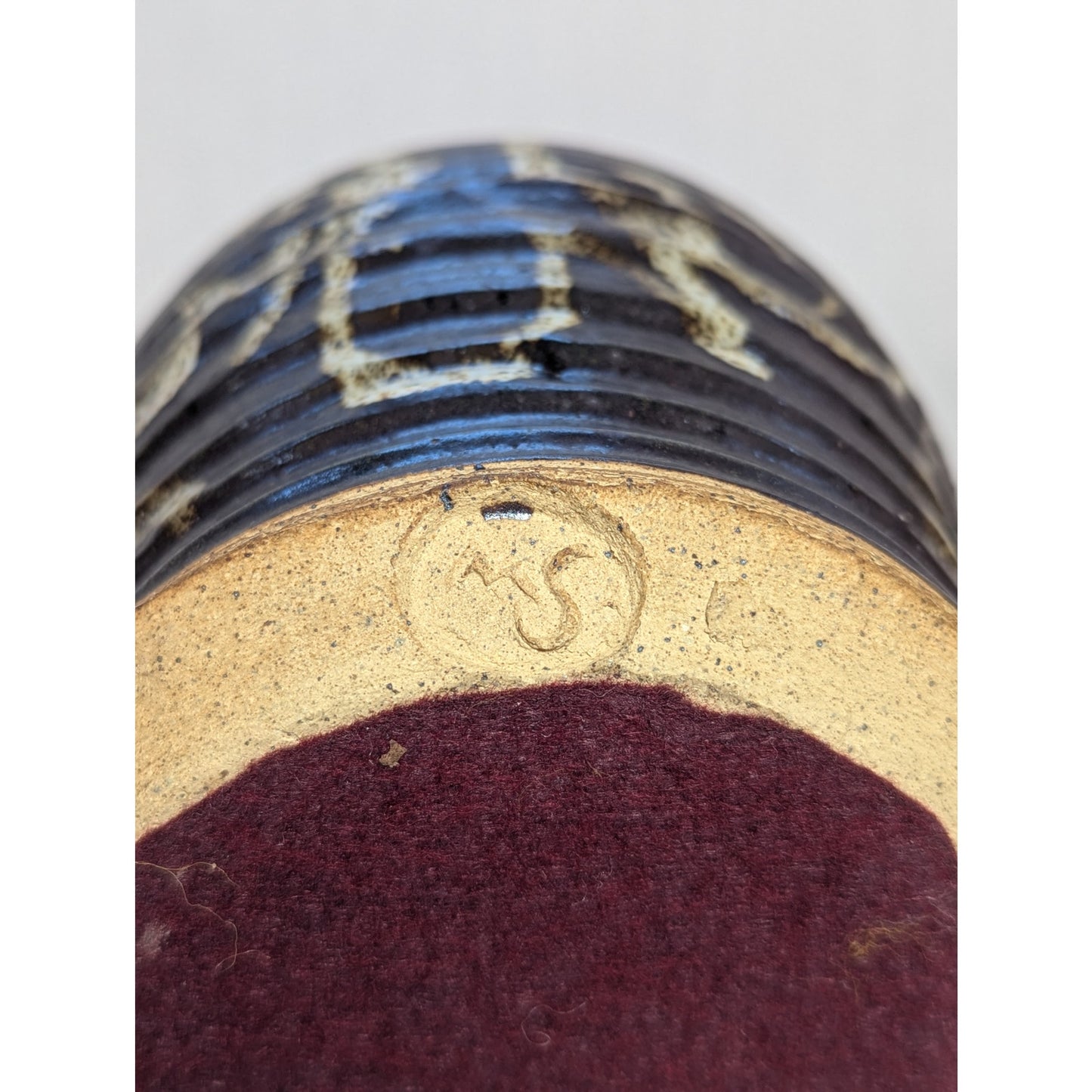 Studio Pottery Bottle Vase | c. 1970s | Black Tenmoku & Nuka Slip