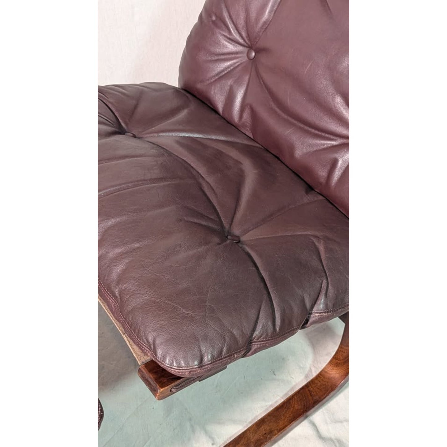Ingmar Relling Westnofa Siesta Lounge Chair Pair + Ottoman Oxblood Leather MCM