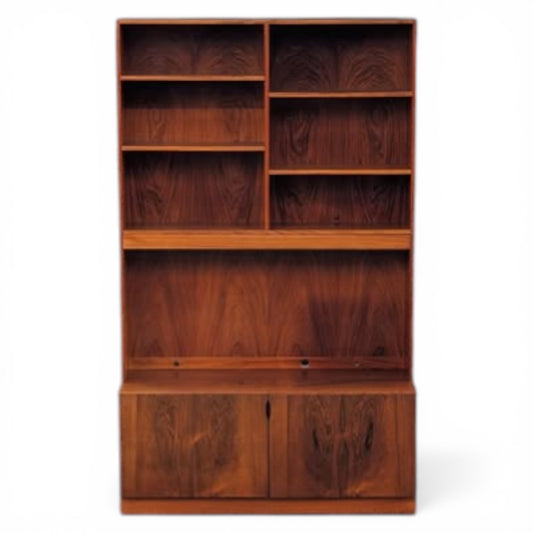 Danish Modern Brazilian Rosewood Bookcase Cabinet