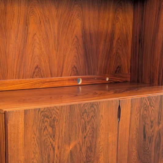 Danish Modern Brazilian Rosewood Bookcase Cabinet