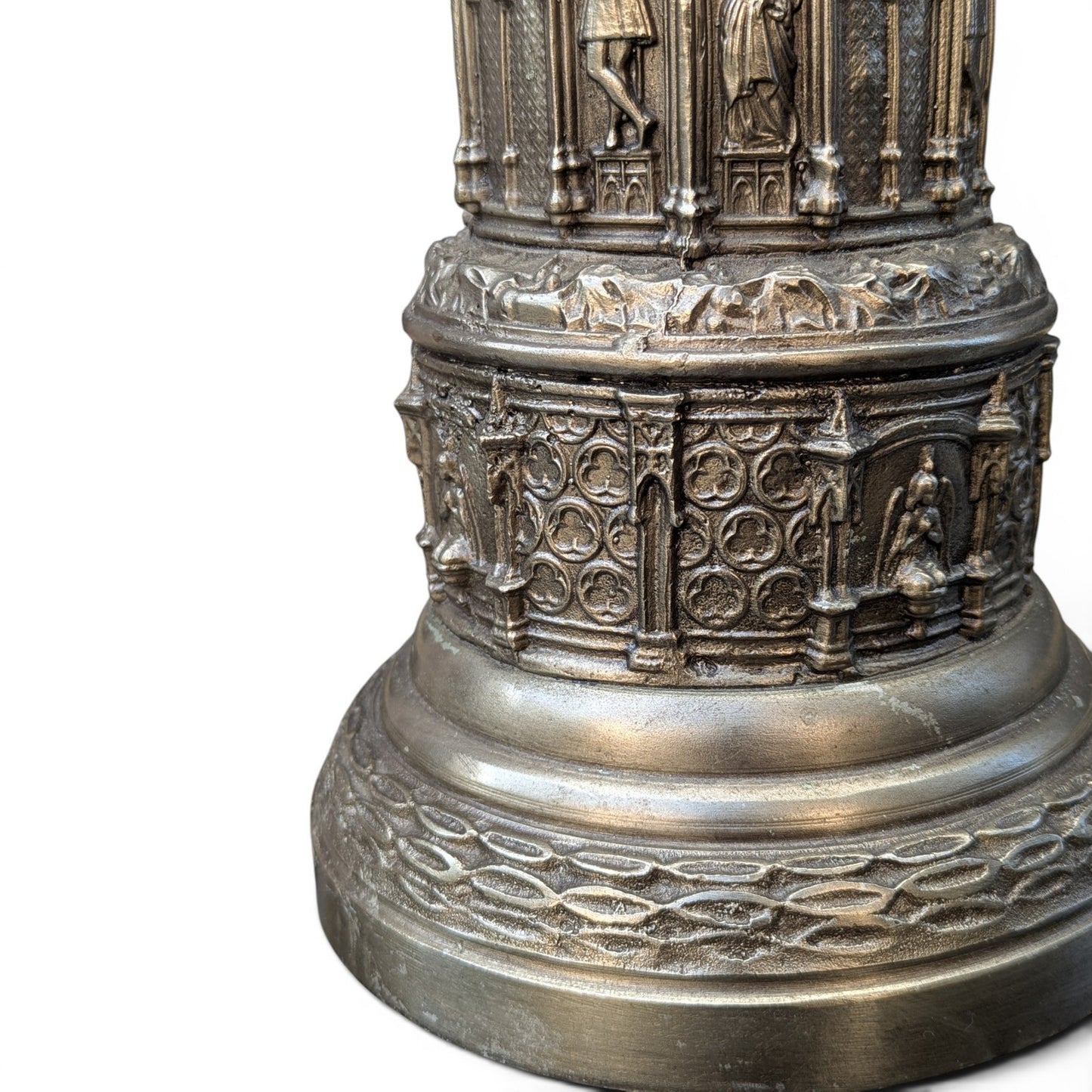 Gothic Revival Cathedral Table Lamp | Mid-20th Century | Cast Metal