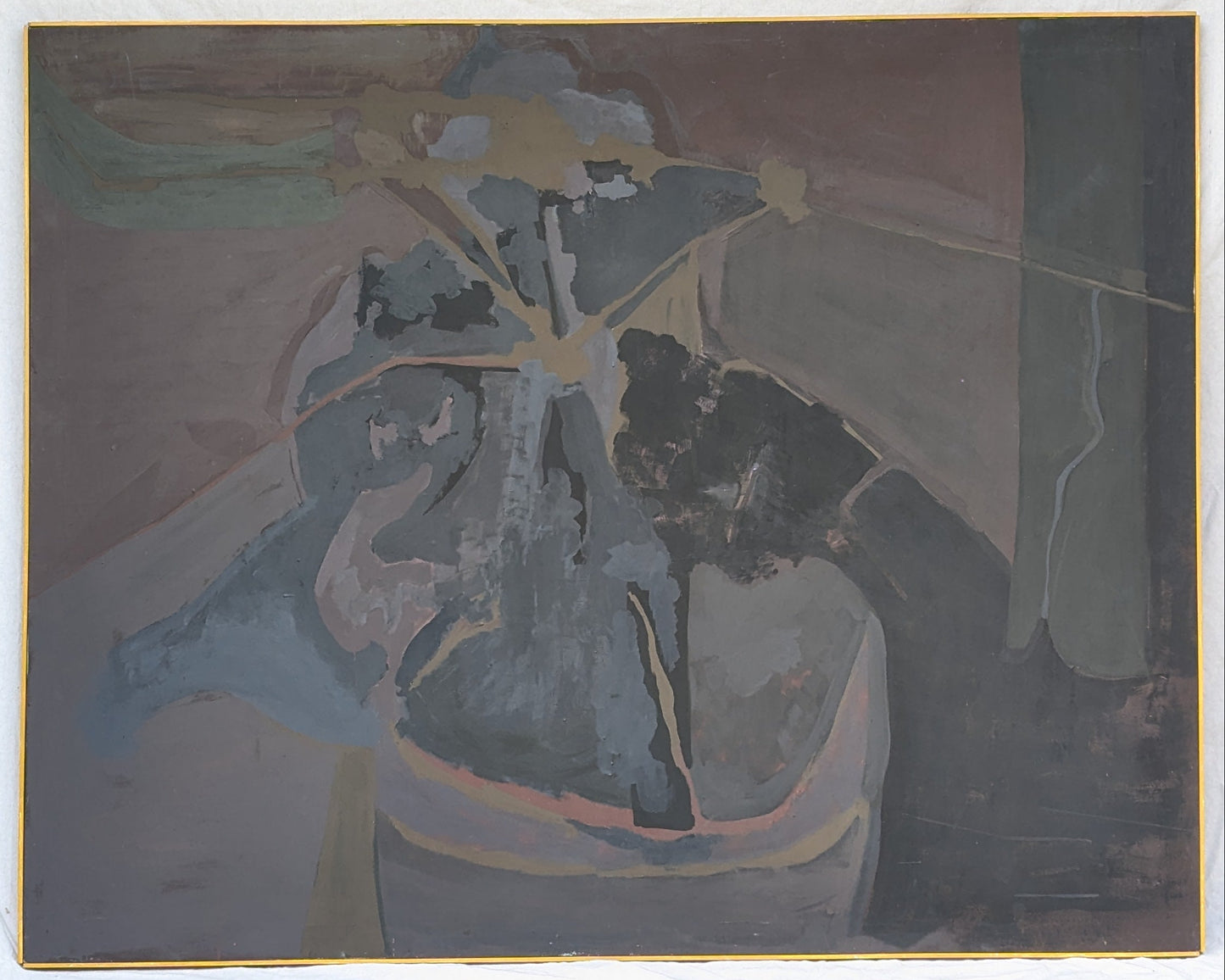 Monumental 60" California School Abstract Painting c. 1970s