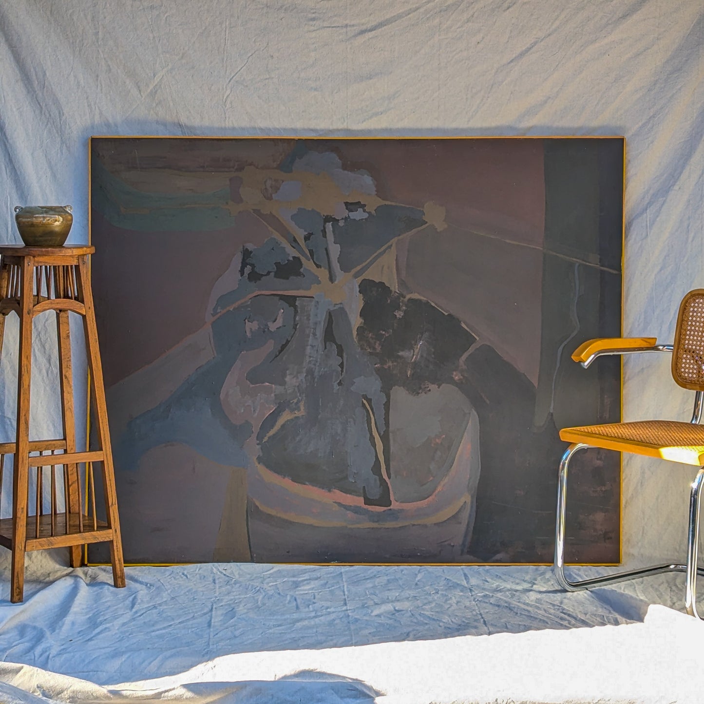 Monumental 60" California School Abstract Painting c. 1970s