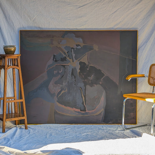 Monumental 60" California School Abstract Painting c. 1970s