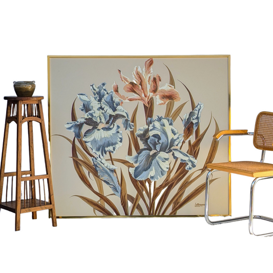 Large-Scale Floral Impasto by Letterman Studio, c. 1980