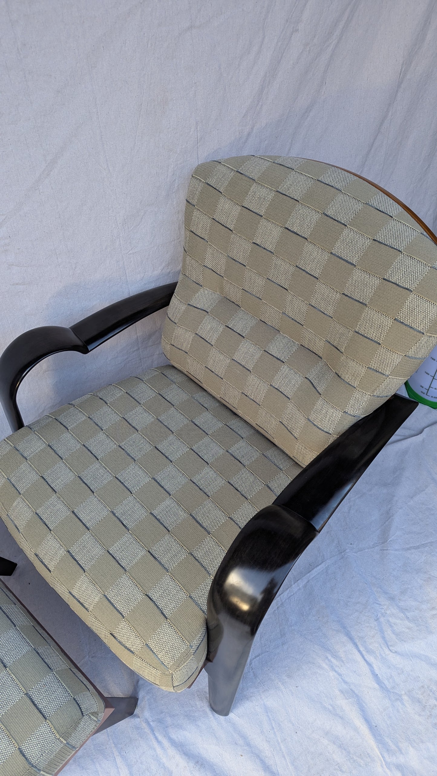 1980s Postmodern Lounge Chair + Ottoman, Adam Tihany for Pace Collection