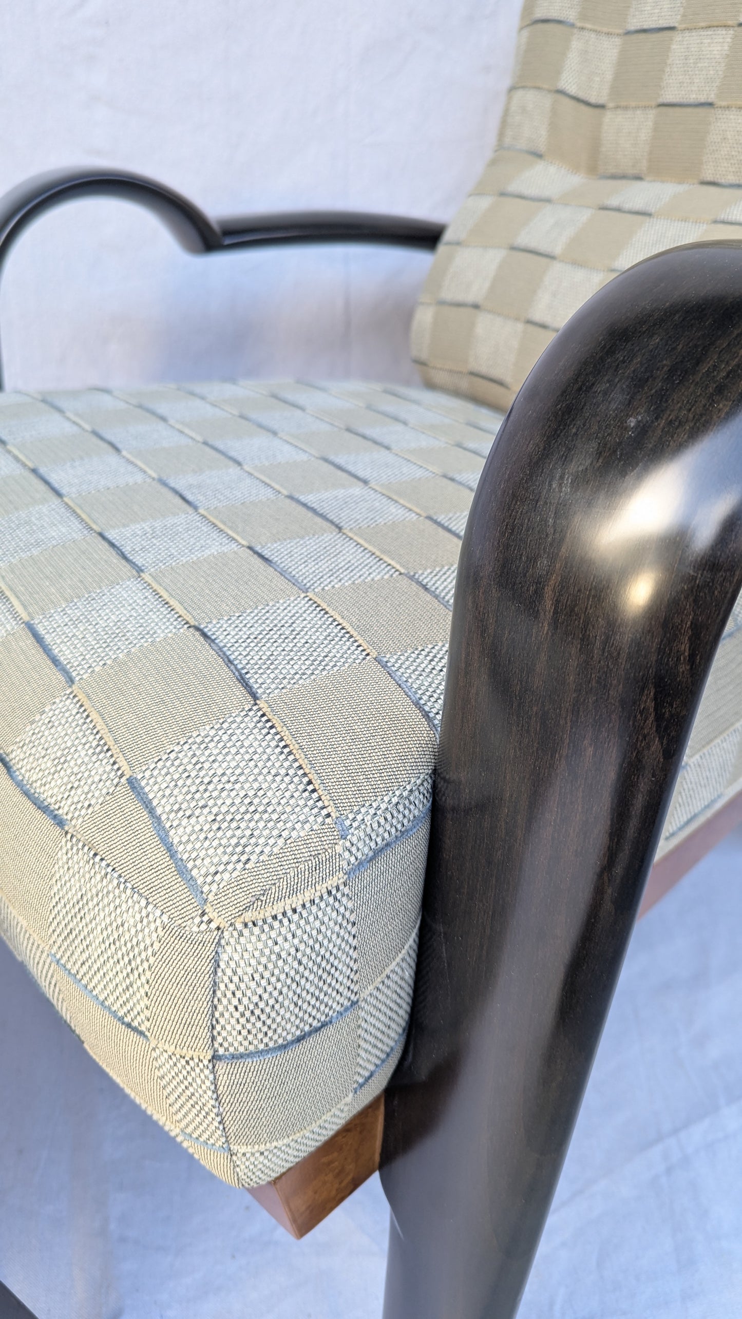 1980s Postmodern Lounge Chair + Ottoman, Adam Tihany for Pace Collection