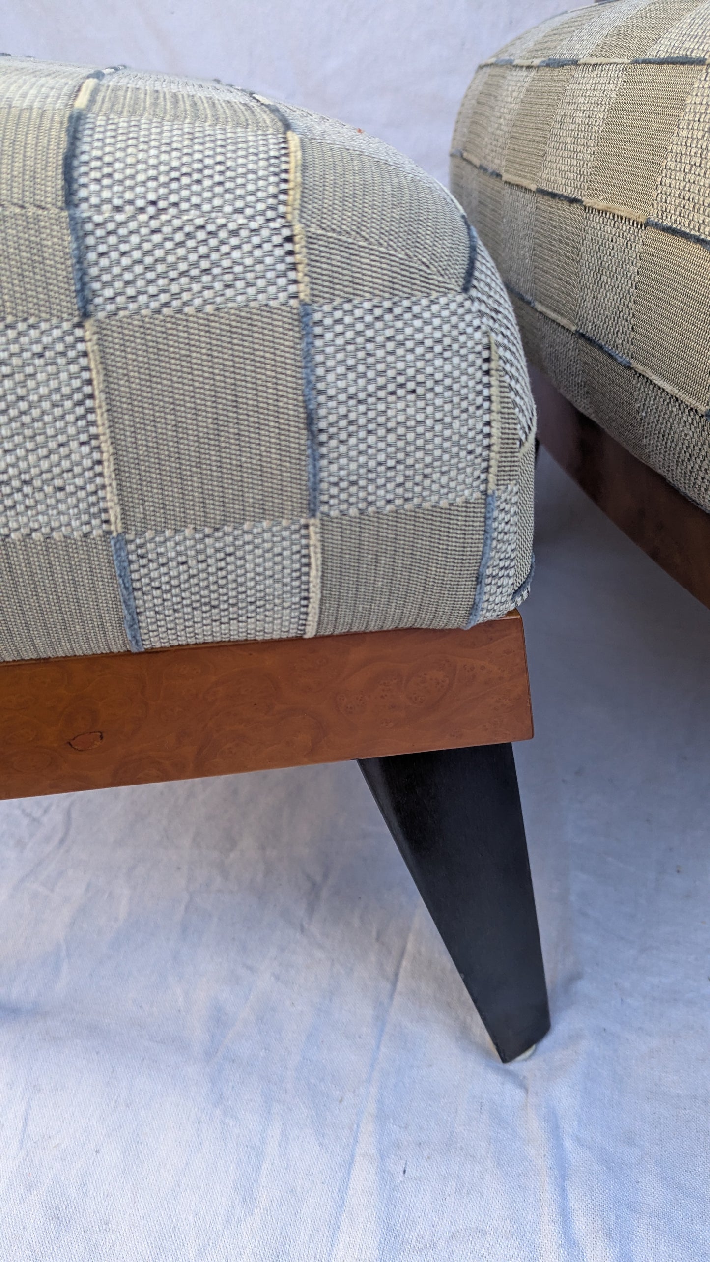 1980s Postmodern Lounge Chair + Ottoman, Adam Tihany for Pace Collection