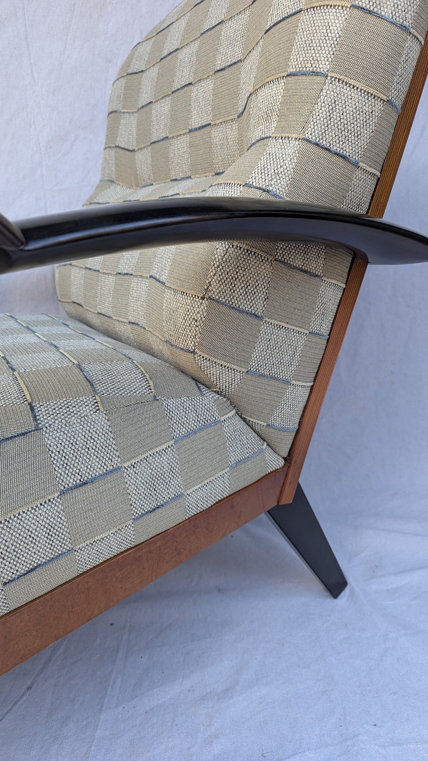 1980s Postmodern Lounge Chair + Ottoman, Adam Tihany for Pace Collection