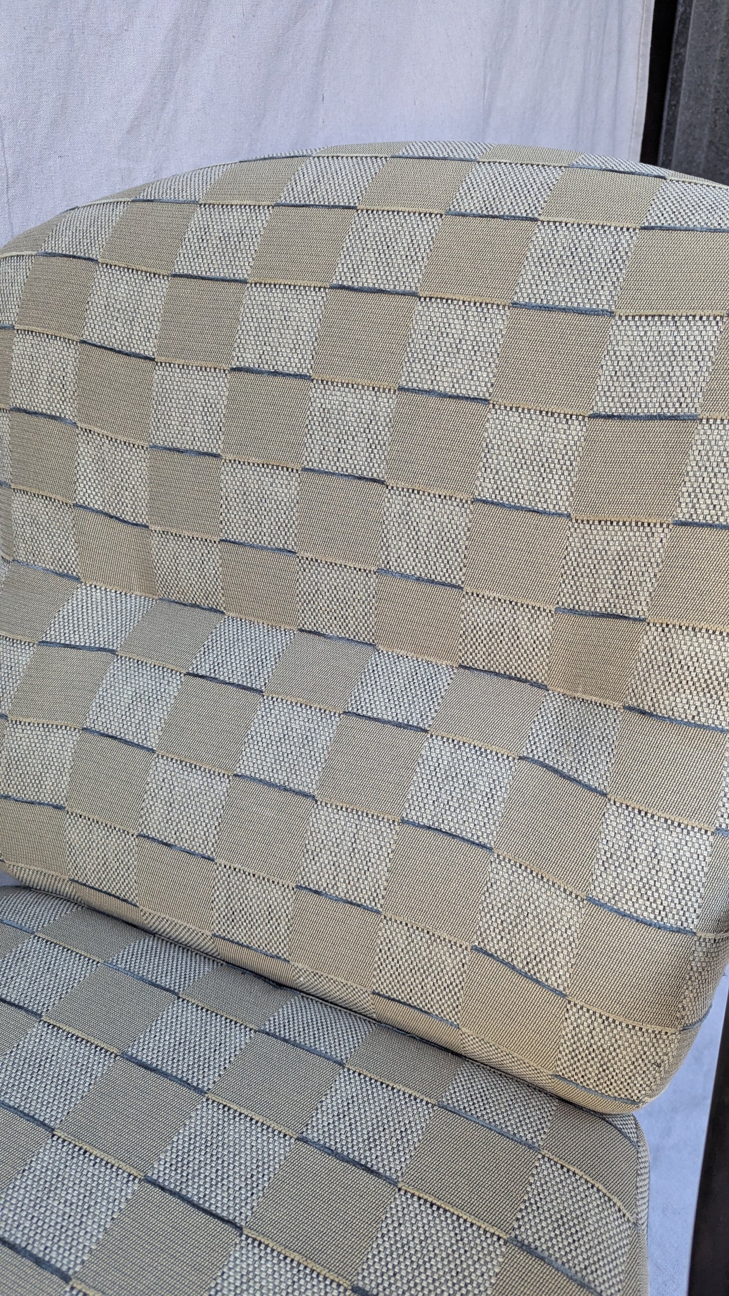 1980s Postmodern Lounge Chair + Ottoman, Adam Tihany for Pace Collection