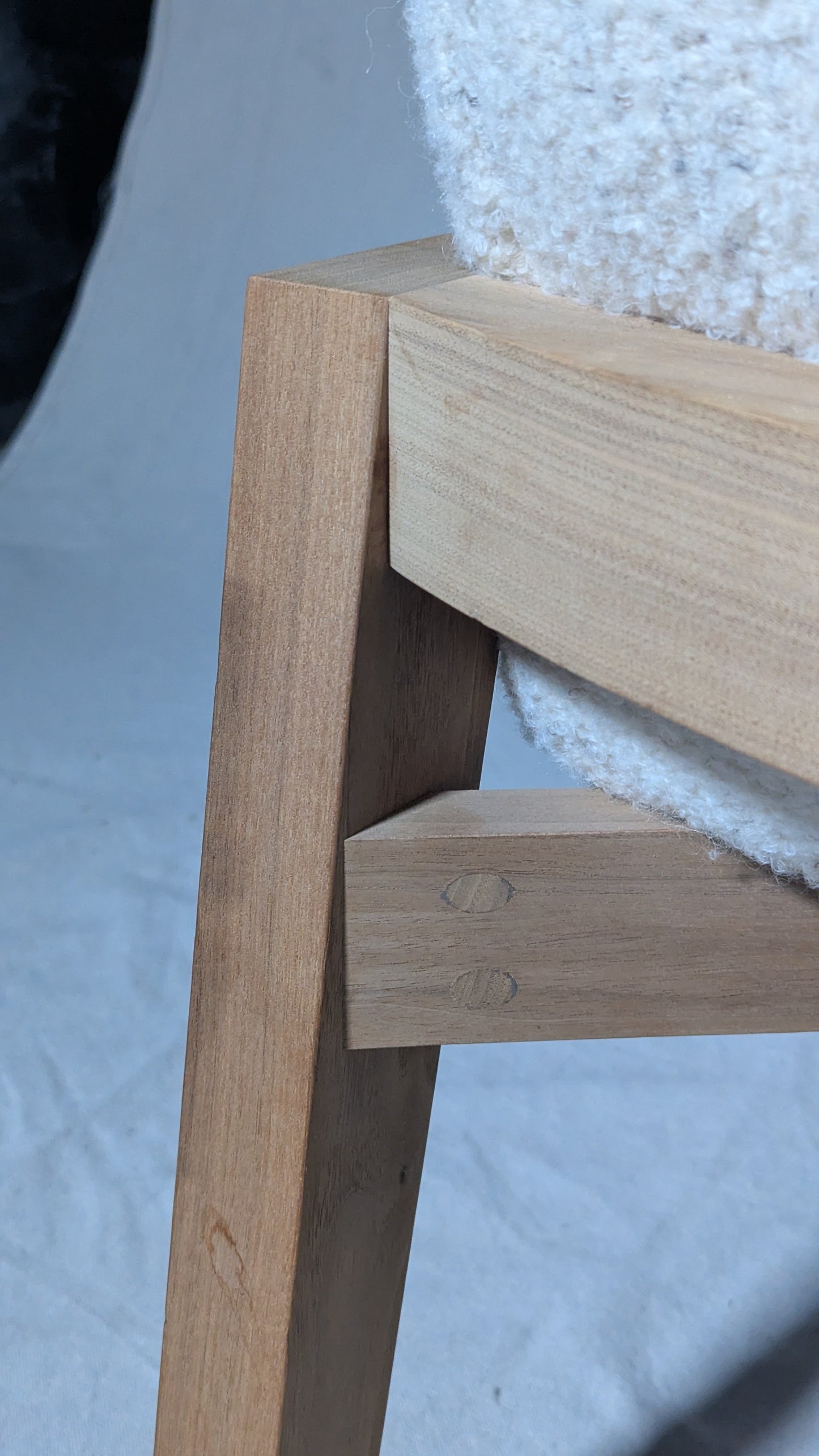 Verellen Fernando Wing Chair | Bouclé + Ash