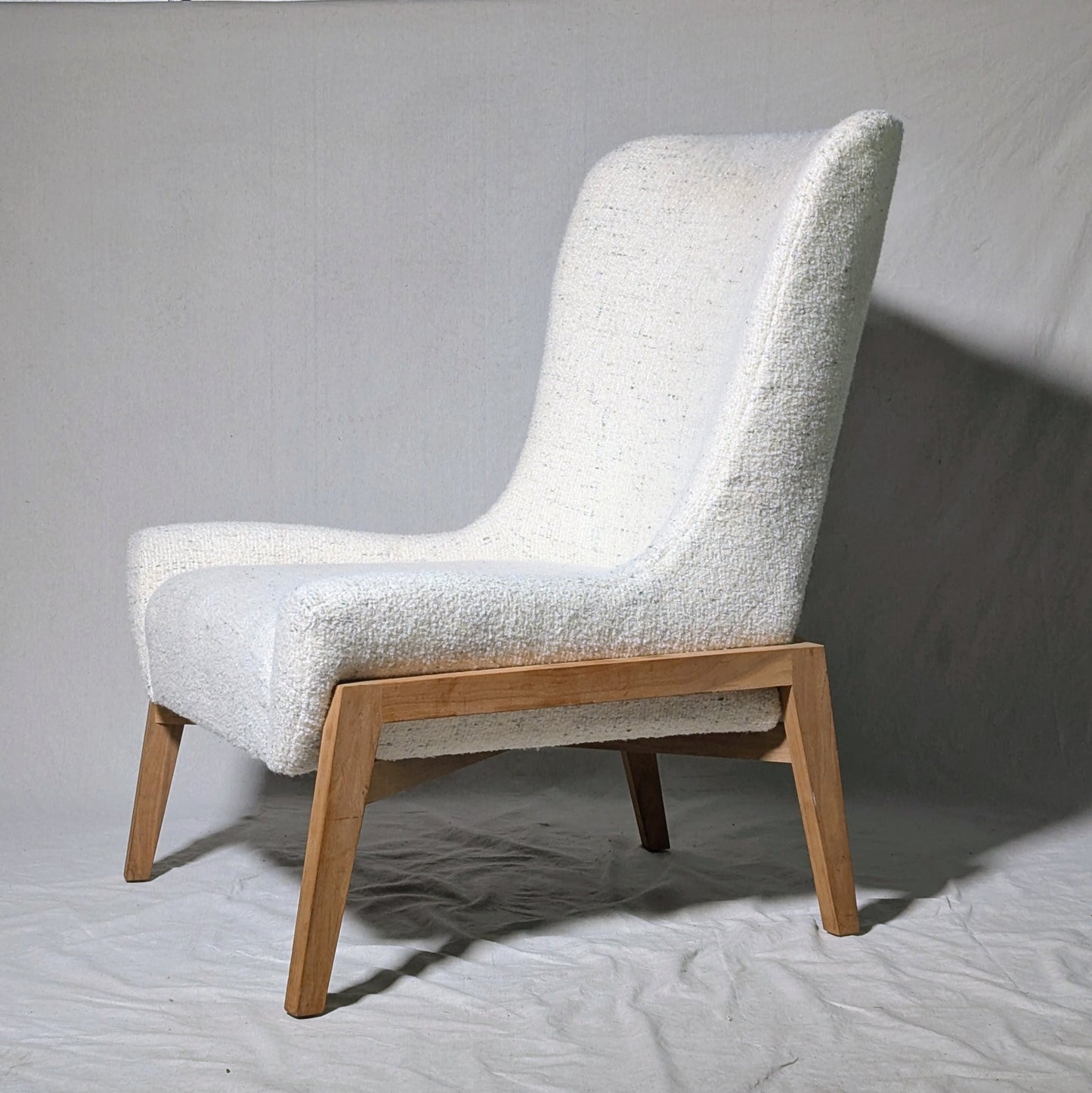 Verellen Fernando Wing Chair | Bouclé + Ash