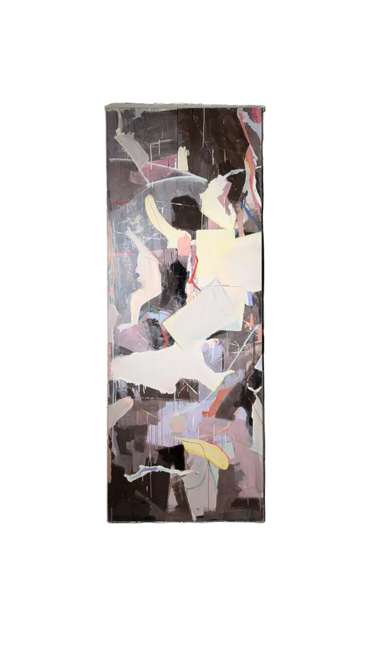 Monumental 8ft Double-Sided Abstract Painting, Attributed to Virginia Banks