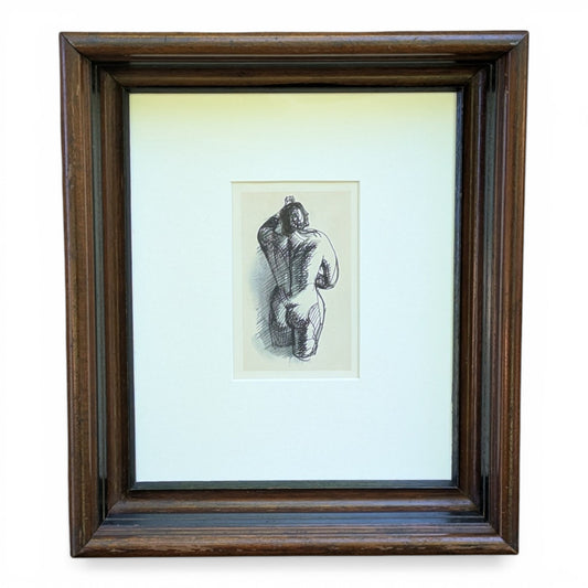 Figure Study | 1951 Ink on Paper | Archivally Framed