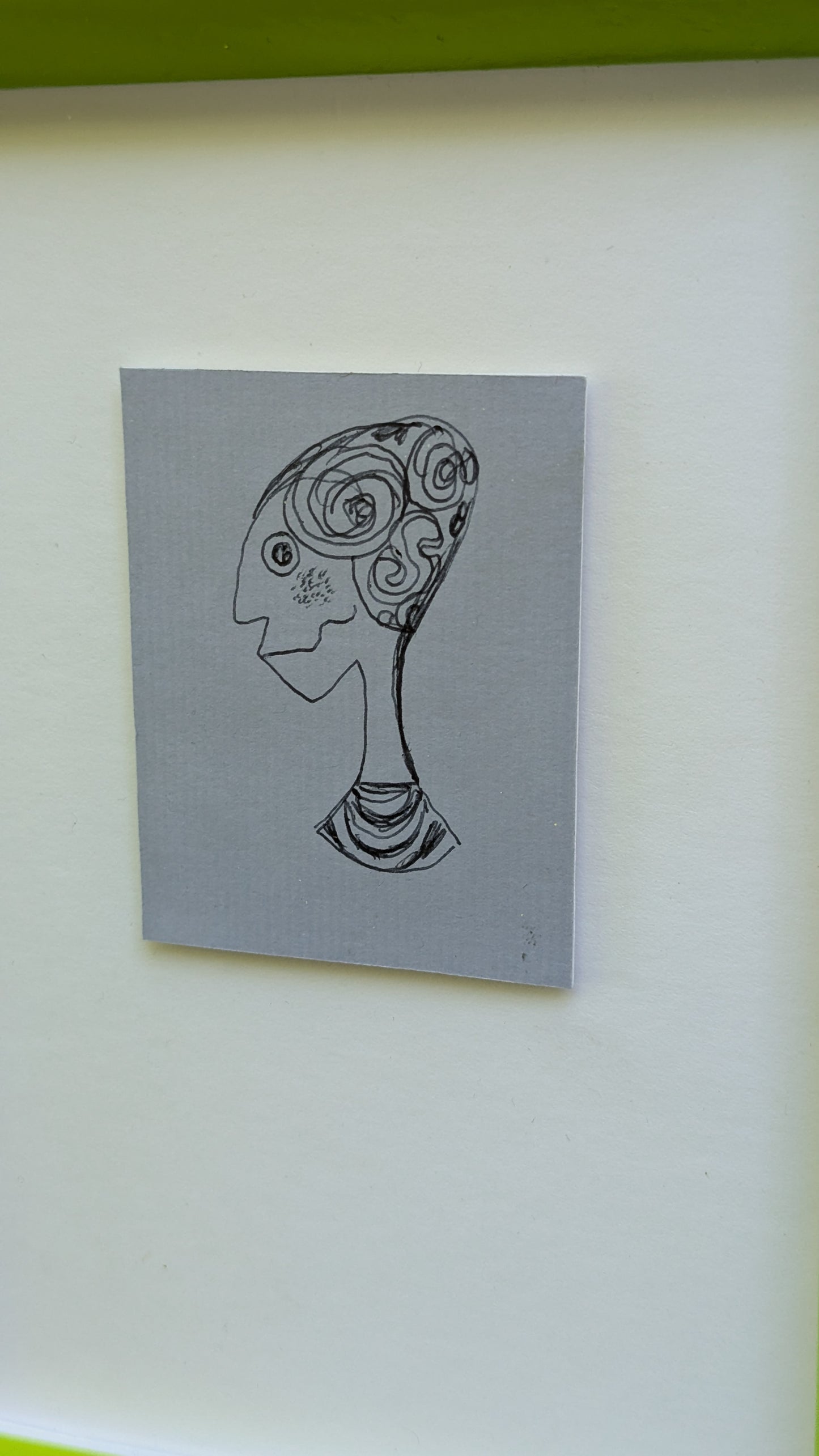 Whimsical Portrait Sketch | c. 1930s | Framed Original Ink Drawing