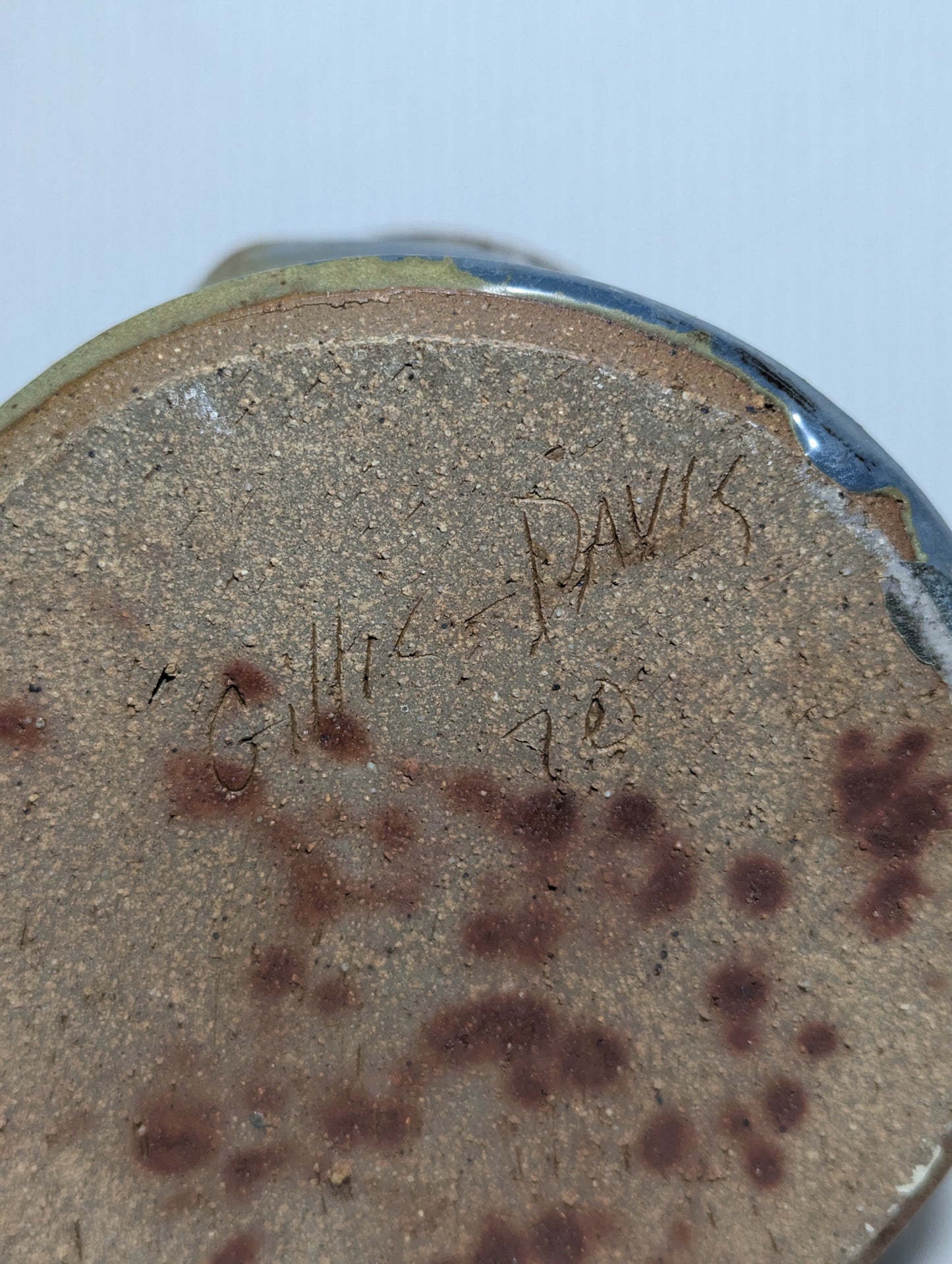 Wheel-Thrown Stoneware Vase | c. 1970s | Signed Davis