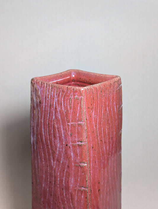 Bruno Kark Oxblood Slab Vase | Bay Area Studio Pottery | Ikebana