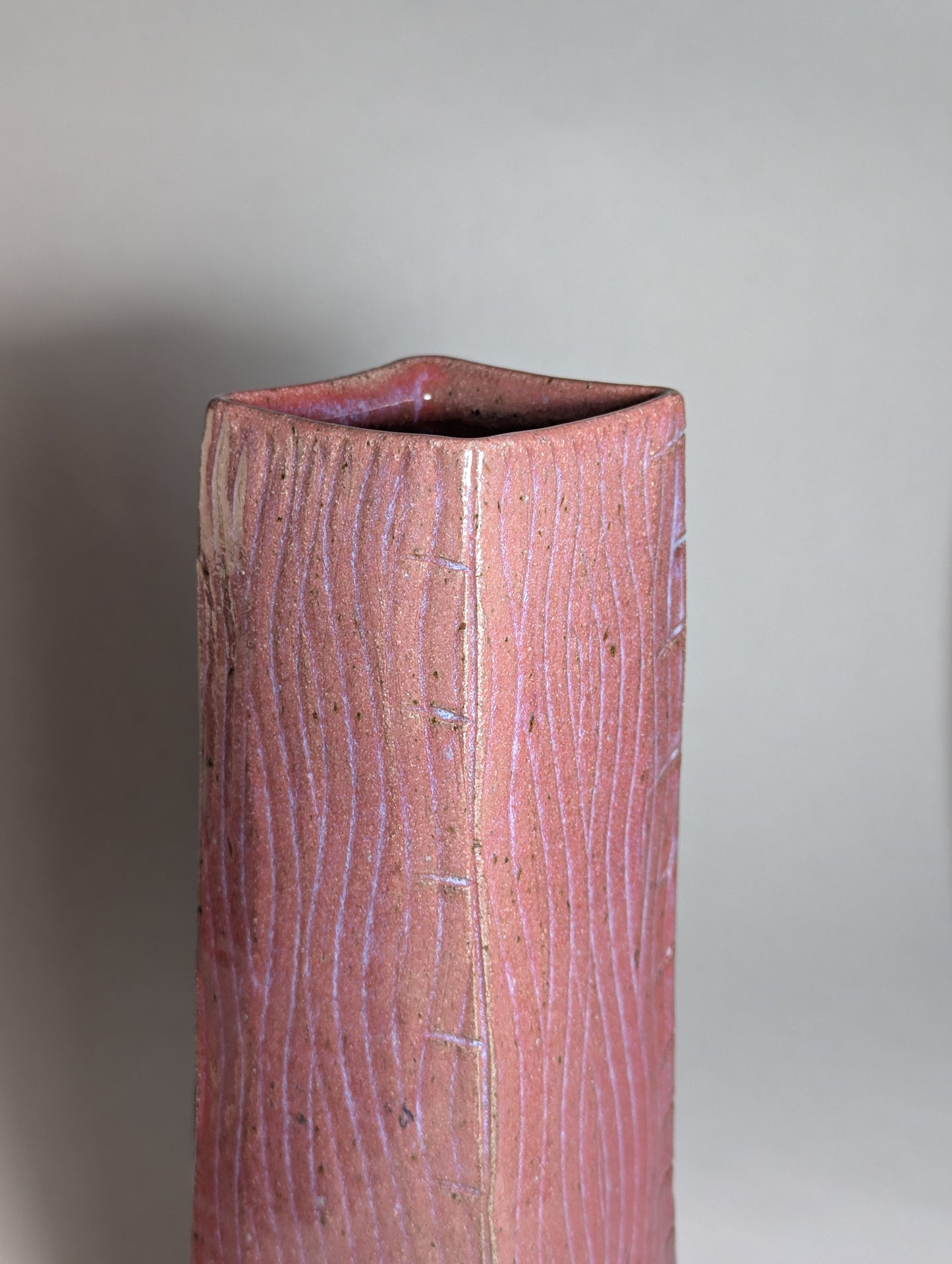 Bruno Kark Oxblood Slab Vase | Bay Area Studio Pottery | Ikebana