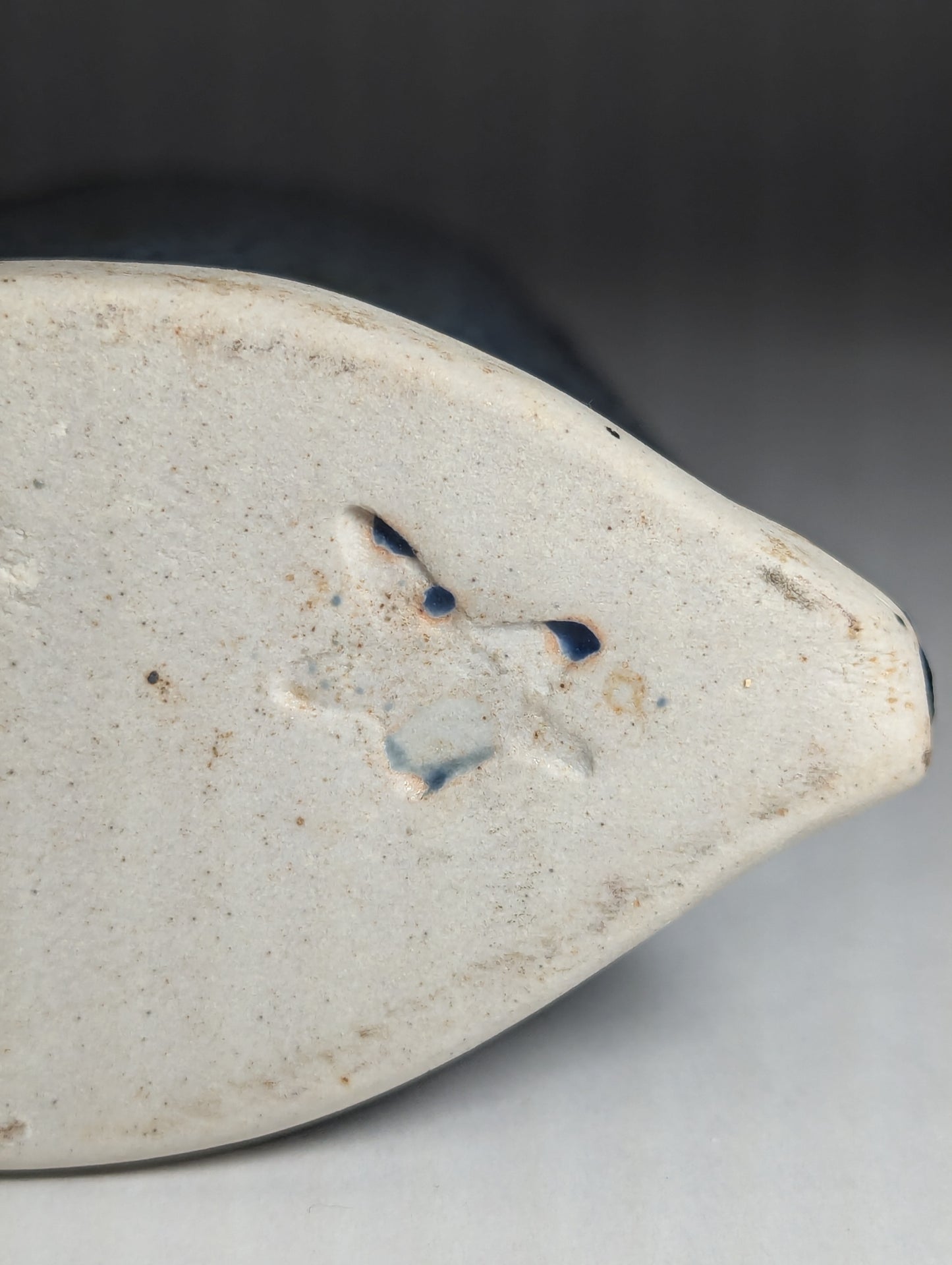 Blue Slab Vase | Textile Texture | Studio Pottery with Wave Motif
