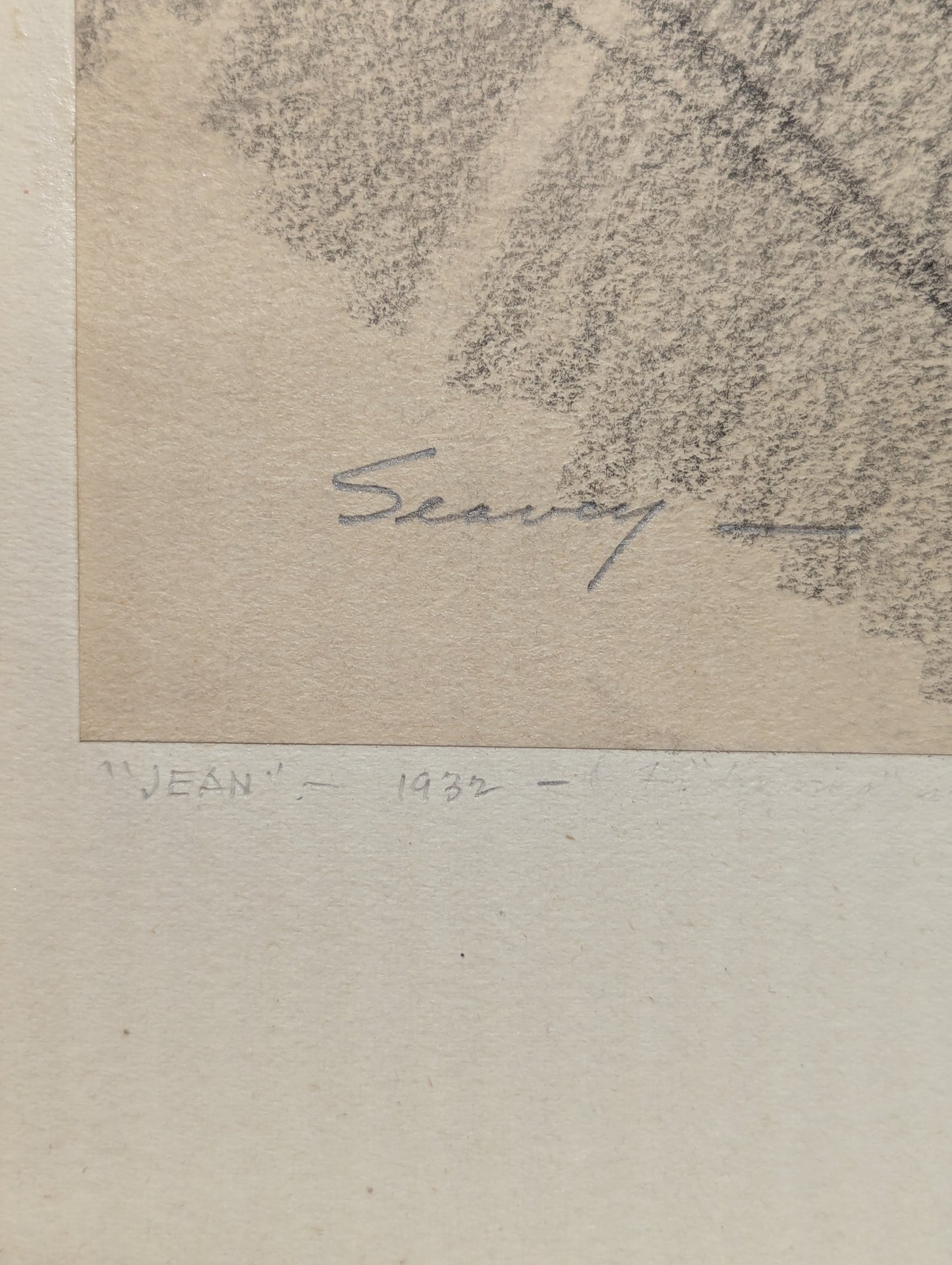 Portrait "Jean" | 1932 | Charcoal on Paper