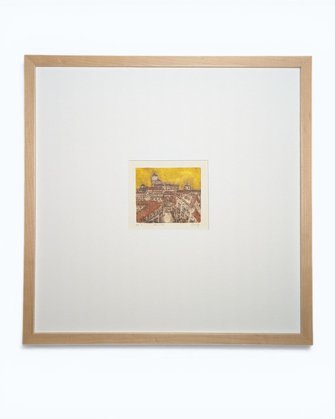 Original Color Etching "Malaga" | Signed Artist's Proof