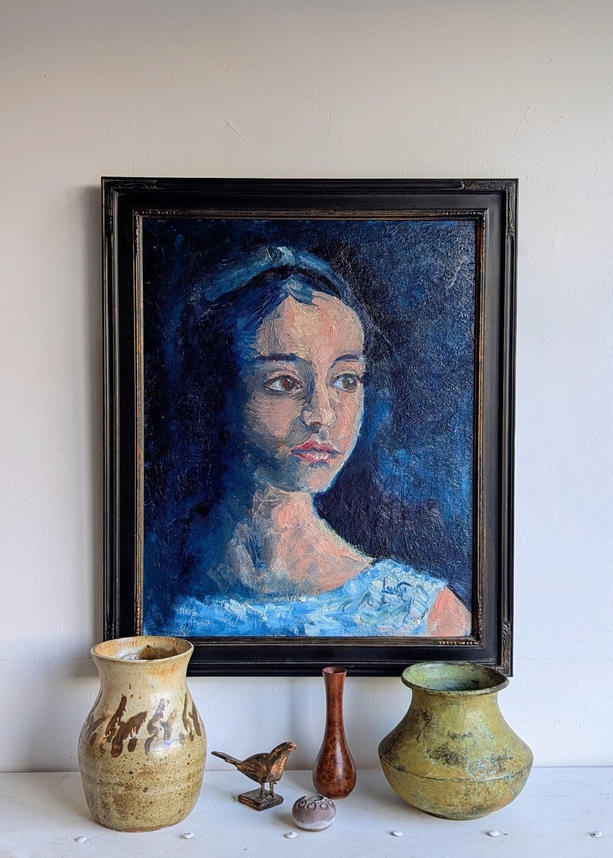 Portrait of a Young Woman, "Attitude" | c. 1960s | Oil on Board