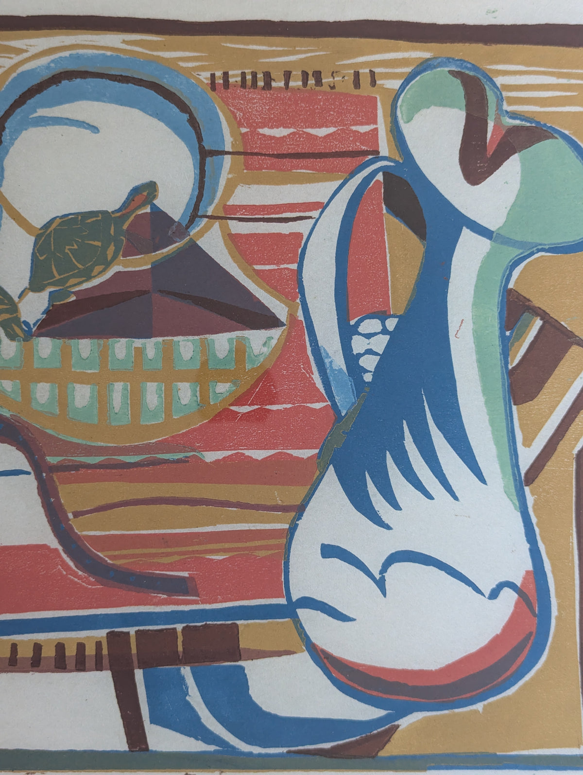 Florence Kent Two Turtles | 1935-42 | WPA Color Woodcut