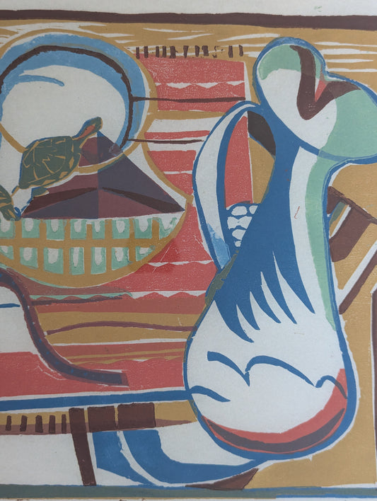 Florence Kent Two Turtles | 1935-42 | WPA Color Woodcut