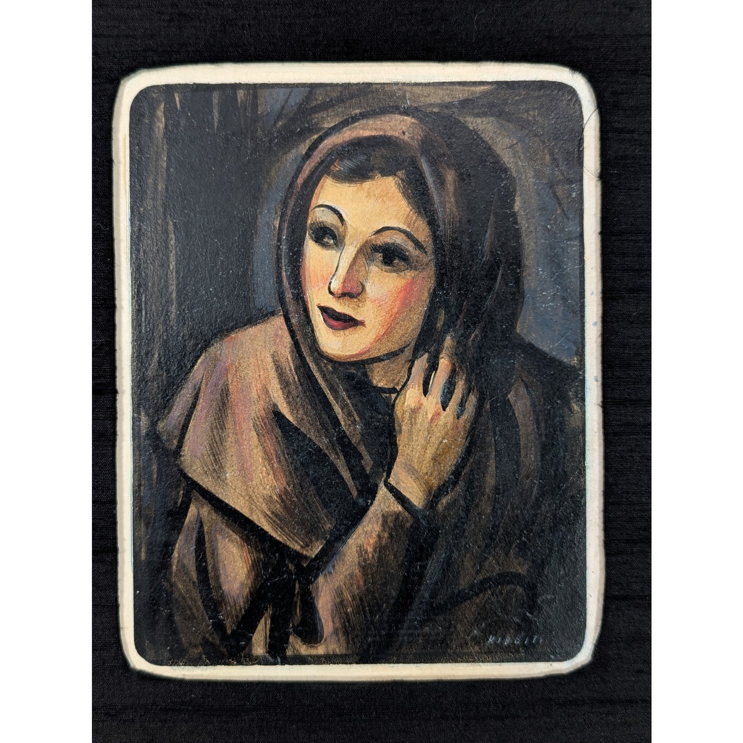 Portrait of a Hooded Woman Forrest Hibbits (American, 1905–1996)