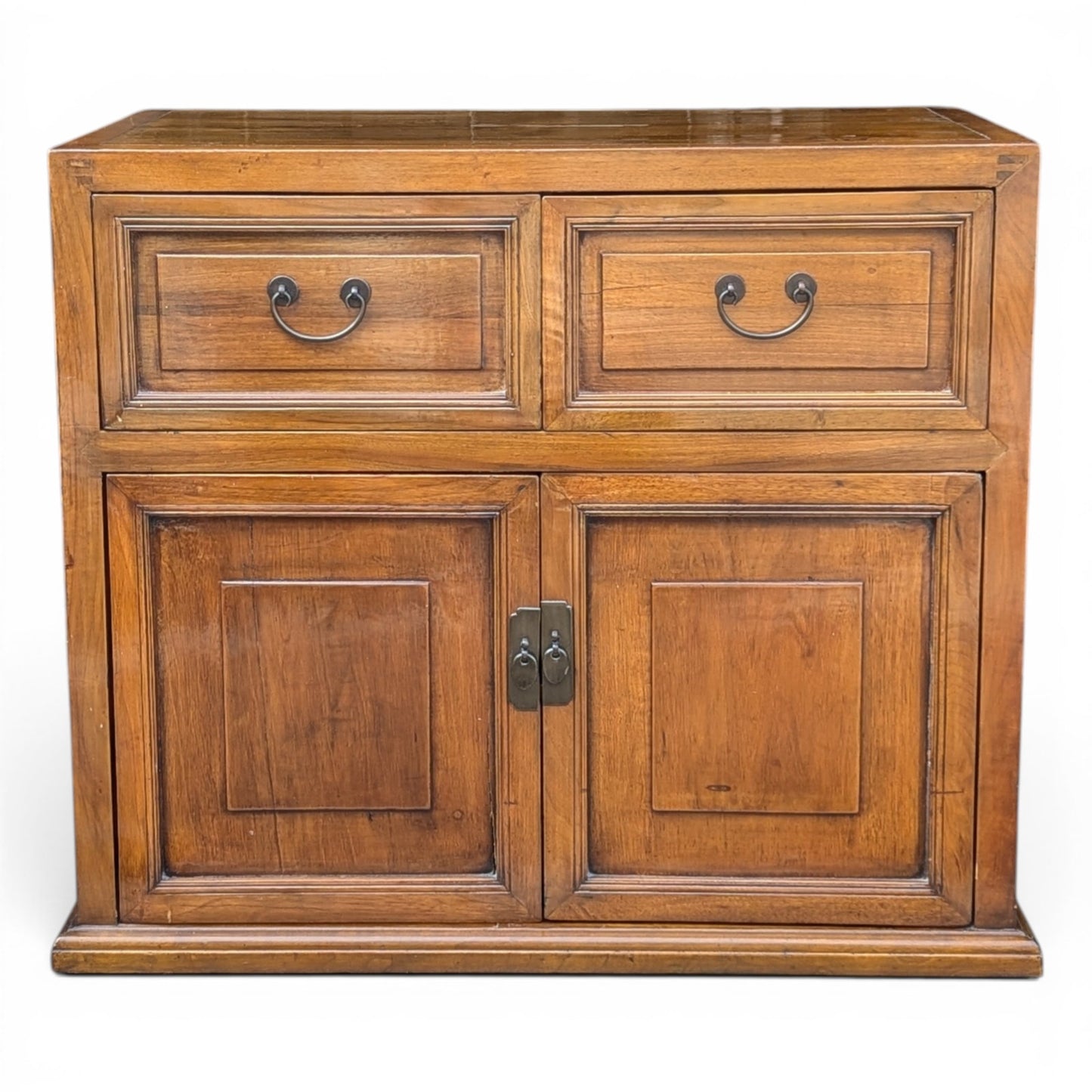 Elm End Table Cabinet | Late 20th Century | Chinese Hardwood