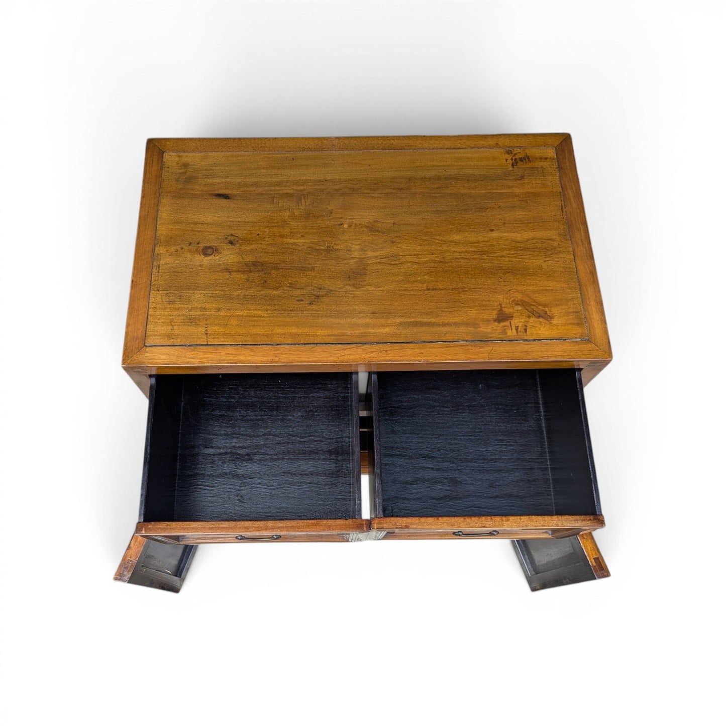 Elm End Table Cabinet | Late 20th Century | Chinese Hardwood