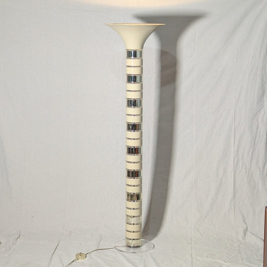 Postmodern Cream & Gold Stacked Skyscraper Floor Lamp