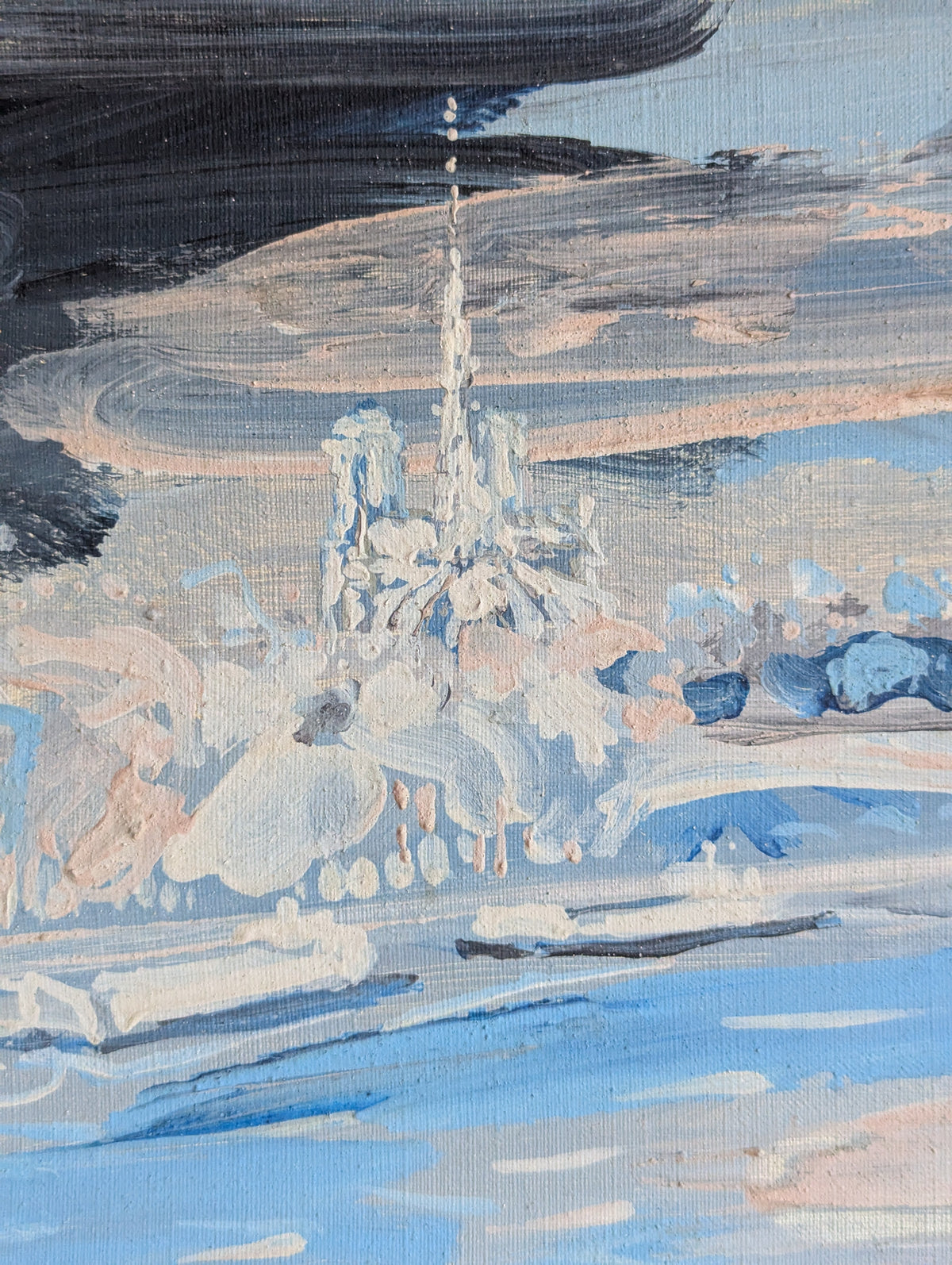José Alfonso Cuni Notre-Dame, Paris | Mid-Century | Oil on Canvas
