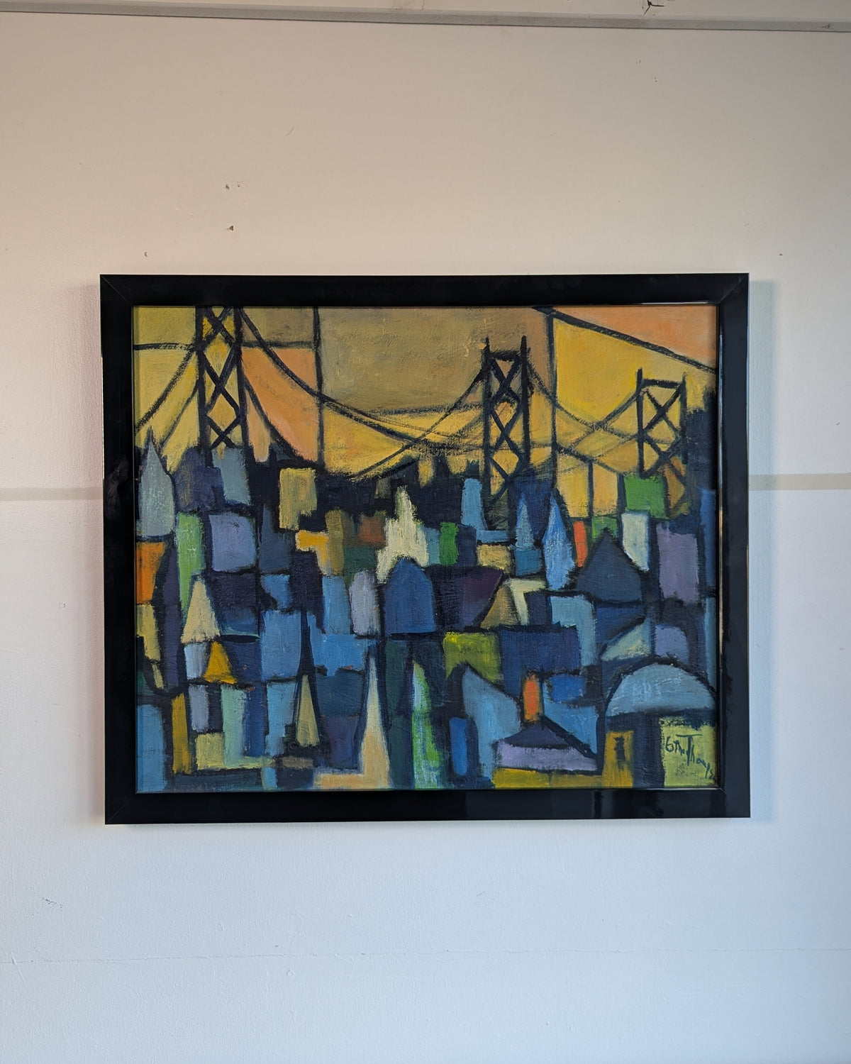 Bay Bridge and San Francisco Skyline | Modernist | Oil Painting