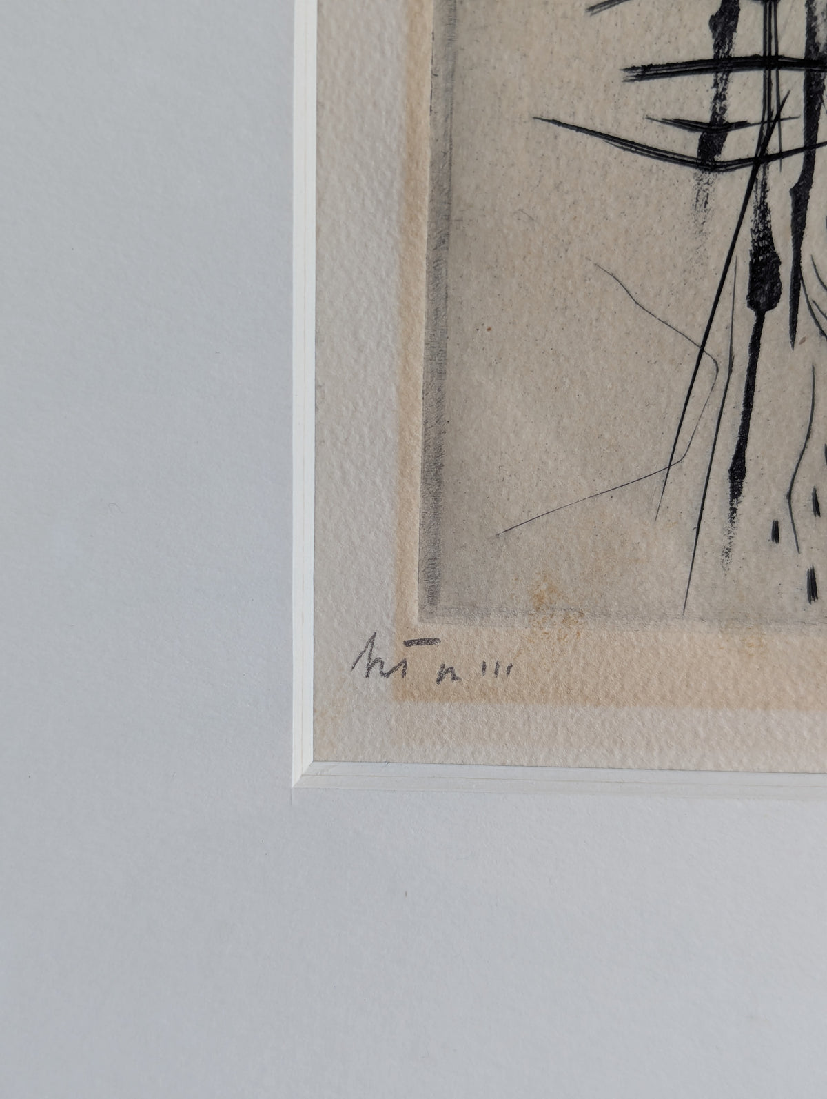 Abstract Etching | Mid-Century | Pencil Signed
