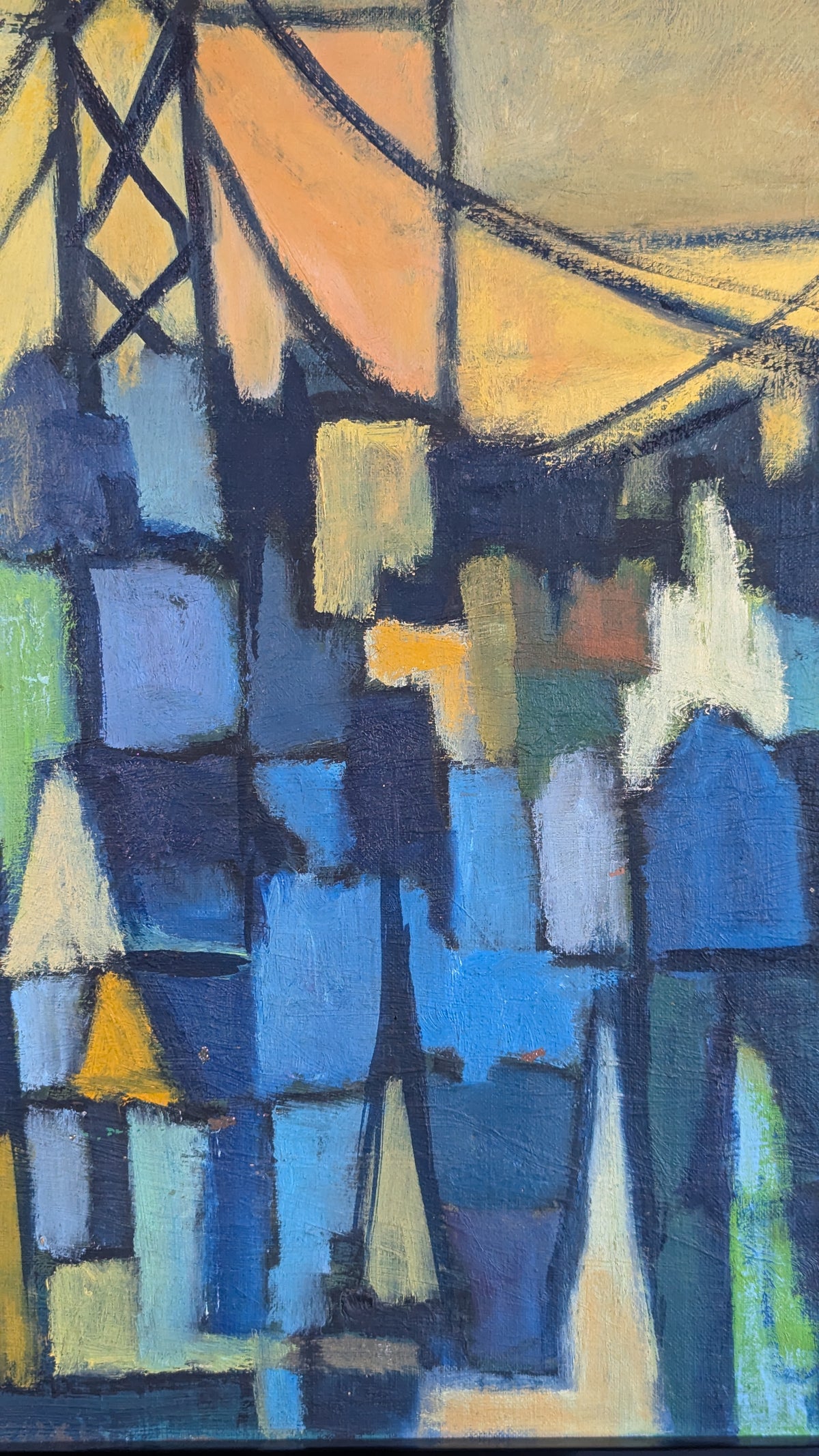Bay Bridge and San Francisco Skyline | Modernist | Oil Painting