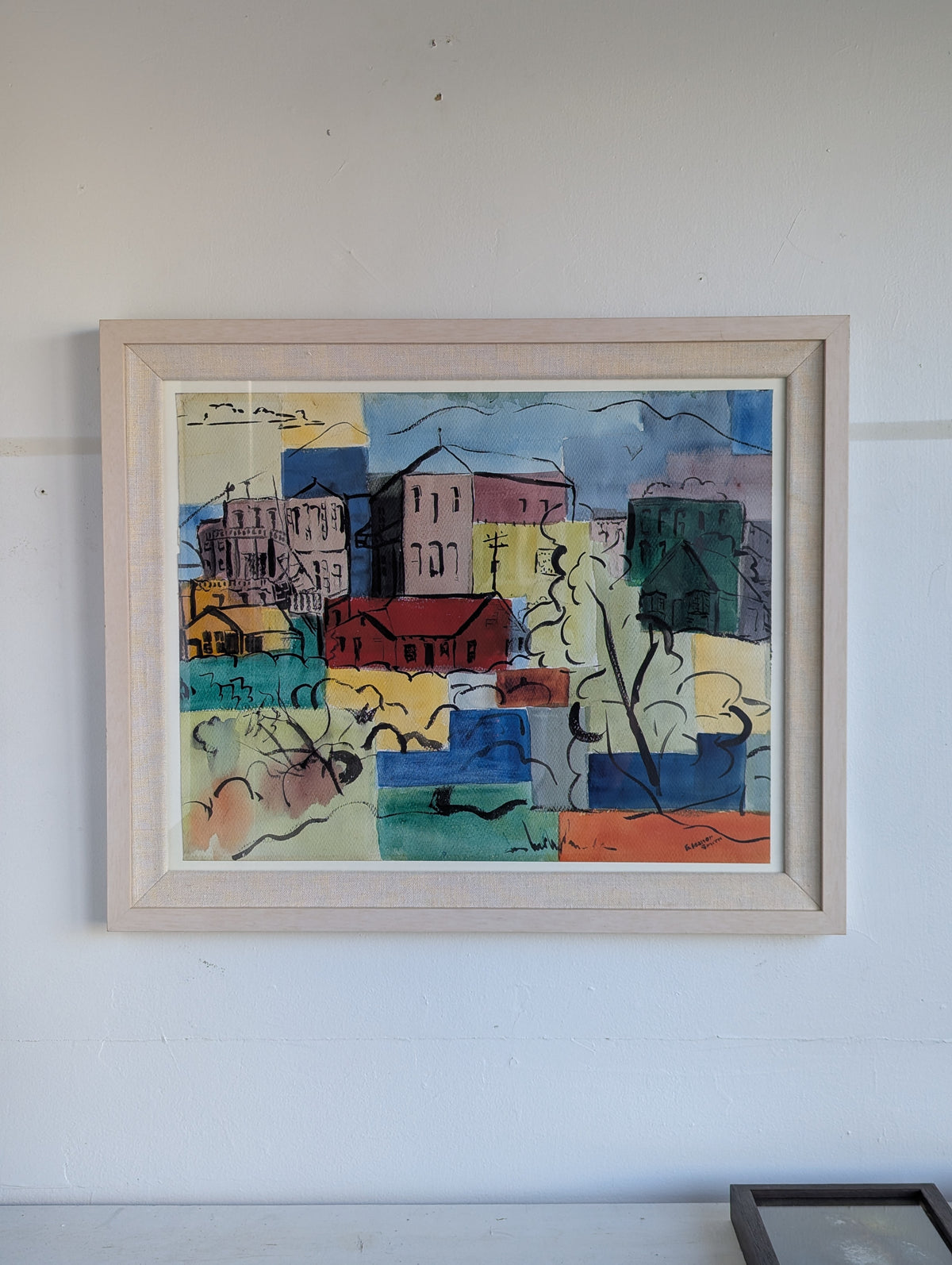 Eleanor Smith Modernist Townscape | Watercolor and Ink