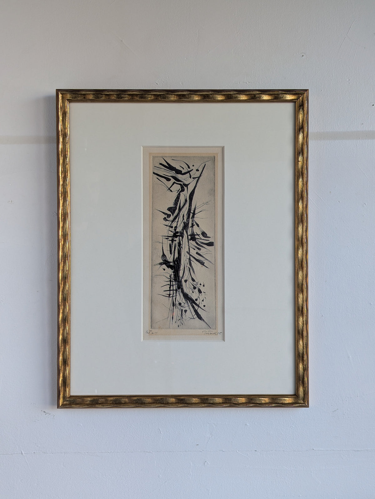 Abstract Etching | Mid-Century | Pencil Signed